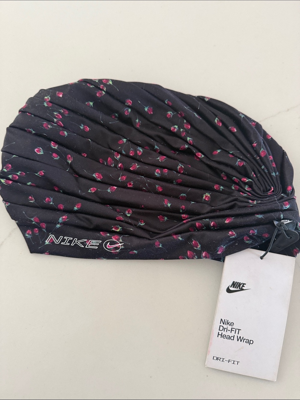 Nike Dri-FIT Head Wrap Floral Black & Pink NWT Sz: OS